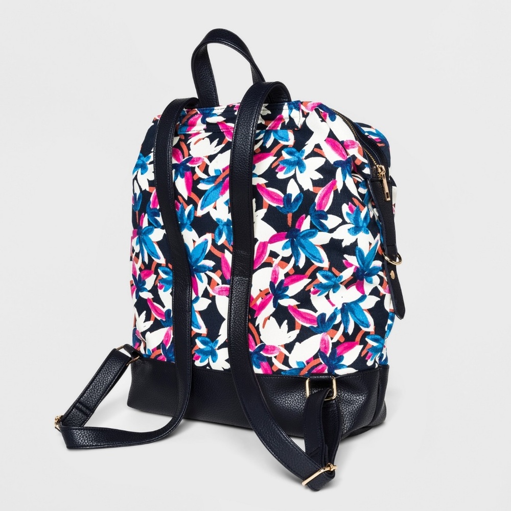 A New Day Navy and Pink Floral Back Pack
